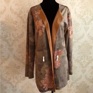 BNWT Northern Reflections Floral Blazer with Tan Accents